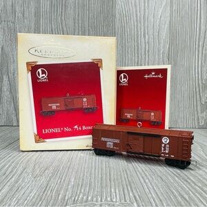 Vintage Hallmark Keepsake Lionel No. 714 Boxcar train Christmas Ornament 2005